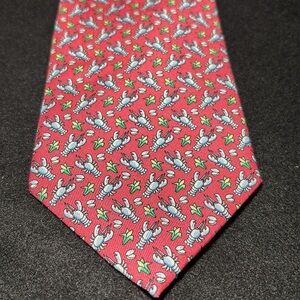 NWT Vineyard Vines Lobster Crustaceans Gumbo men’s silk tie clever neck tie